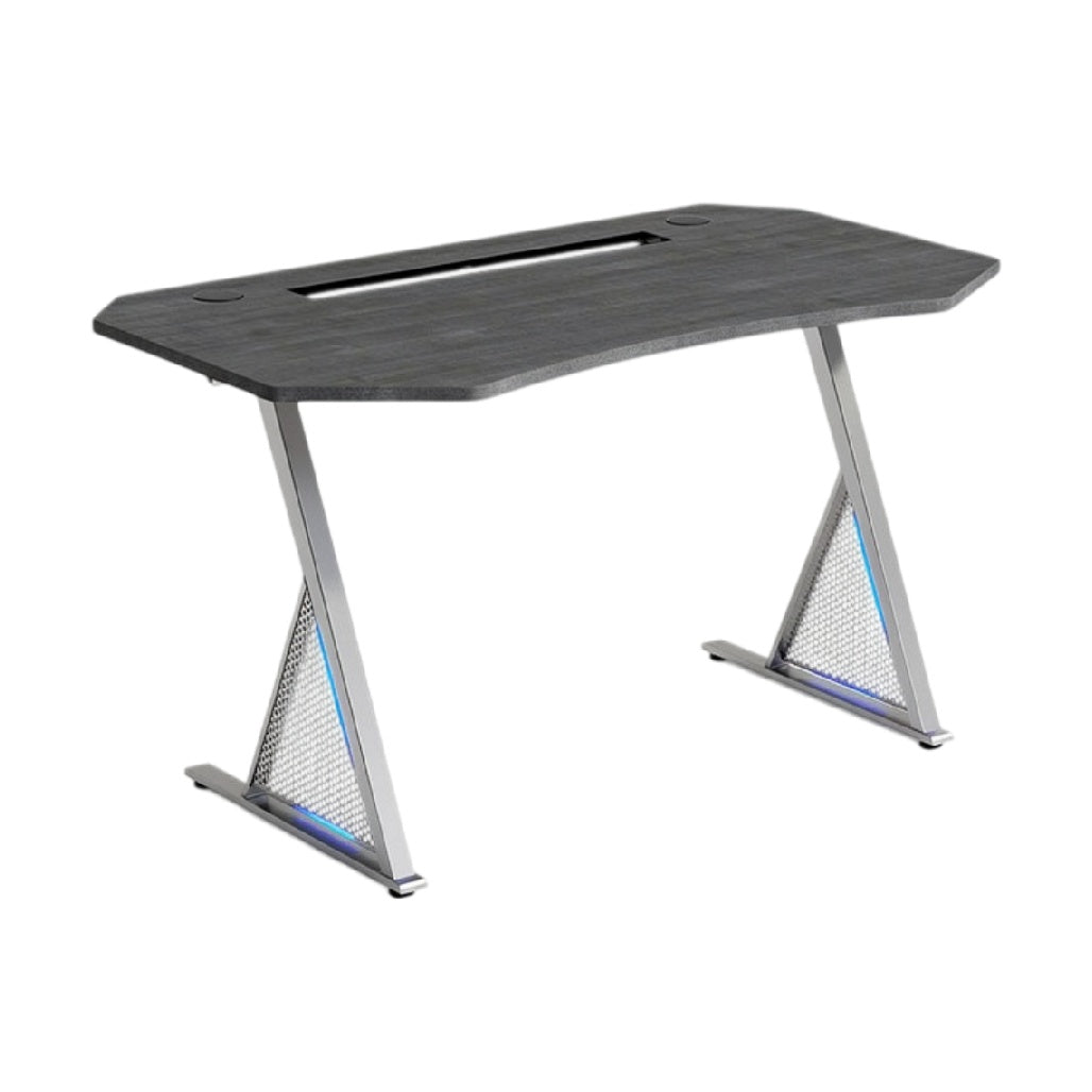 **Escrivaninha Gamer Moderna com LED e Design Ergonômico**